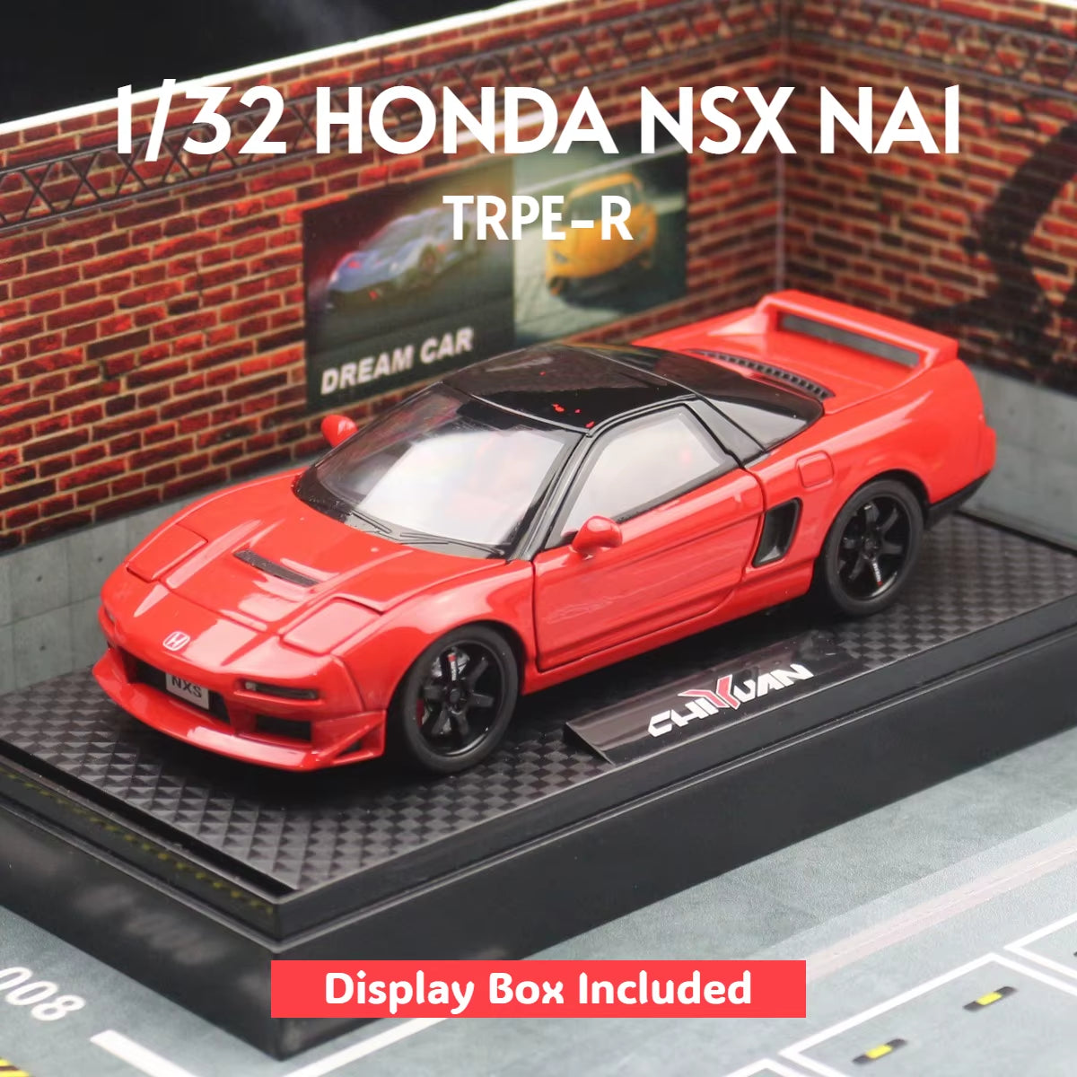 1/32 Honda Acura NSX NA1 JDM Racing Toy Car for Kid Diecast Vehicle Miniature Model Pull Back Sound Light Collection Gift Boys