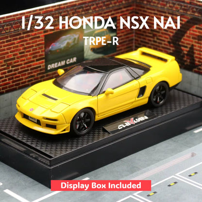 1/32 Honda Acura NSX NA1 JDM Racing Toy Car for Kid Diecast Vehicle Miniature Model Pull Back Sound Light Collection Gift Boys