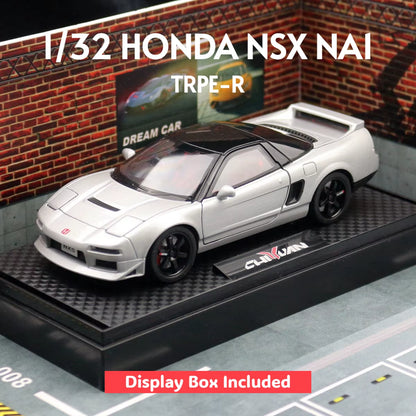 1/32 Honda Acura NSX NA1 JDM Racing Toy Car for Kid Diecast Vehicle Miniature Model Pull Back Sound Light Collection Gift Boys