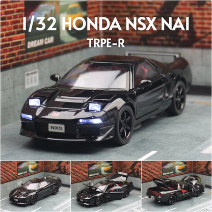 1/32 Honda Acura NSX NA1 JDM Racing Toy Car for Kid Diecast Vehicle Miniature Model Pull Back Sound Light Collection Gift Boys