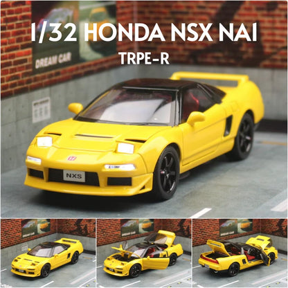 1/32 Honda Acura NSX NA1 JDM Racing Toy Car for Kid Diecast Vehicle Miniature Model Pull Back Sound Light Collection Gift Boys